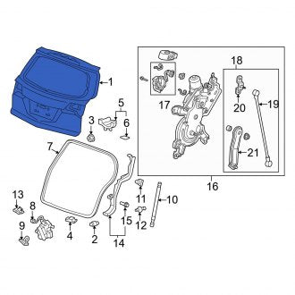 New OEM Genuine Acura, Rear Liftgate - Part # 68100STXA83ZZ