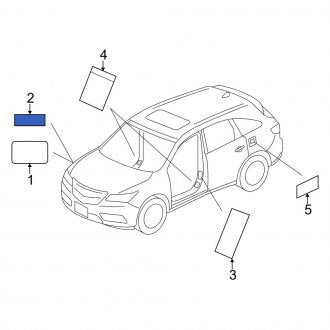 New OEM Genuine Acura, A/C System Information Label - Part # 80050TYRA00