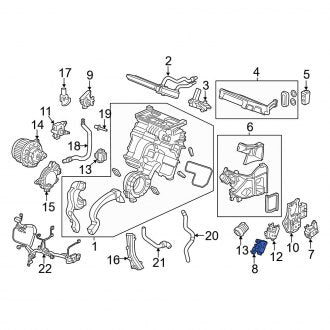 New OEM Genuine Acura, Rear HVAC Air Inlet Door Actuator - Part # 79240TZ5A41