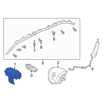 New OEM Genuine Acura, Upper Instrument Panel Air Bag - Part # 77820TZ5A84