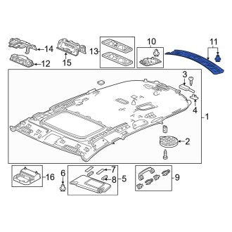 New OEM Genuine Acura, Roof Opening Trim - Part # 83260TZ5A00ZD