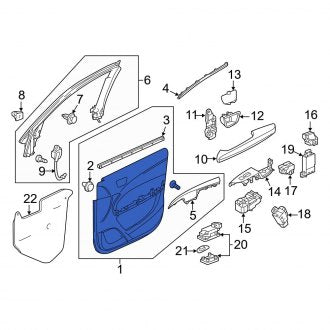 New OEM Genuine Acura, Rear Left Inner Door Interior Trim Panel - Part # 83751TYRA62ZD