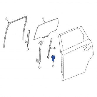 New OEM Genuine Acura, Window Regulator Guide Clip - Part # 72618TZ5A00