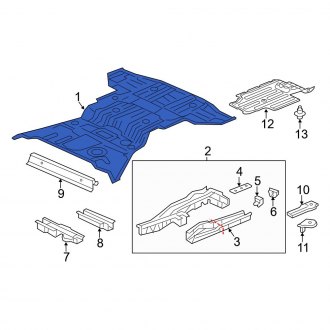 New OEM Genuine Acura, Rear Floor Pan - Part # 04655TZ5A20ZZ