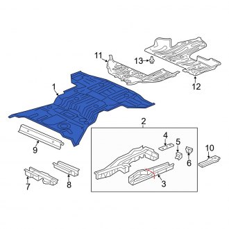 New OEM Genuine Acura, Rear Floor Pan - Part # 04655TRXA01ZZ