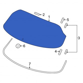 New OEM Genuine Acura, Rear Liftgate Glass - Part # 73211TZ5A03