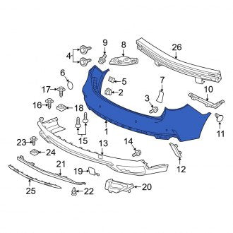 New OEM Genuine Acura, Rear Upper Bumper Cover - Part # 04715TZ5A60ZZ