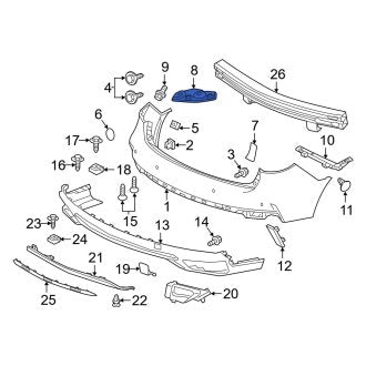 New OEM Genuine Acura, Left Bumper Cover Bracket - Part # 71555TZ5A00