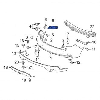 New OEM Genuine Acura, Right Bumper Cover Bracket - Part # 71505TZ5A00