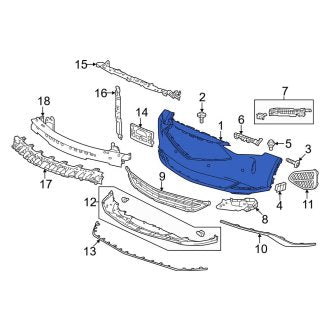 New OEM Genuine Acura, Front Bumper Cover - Part # 04711TYBA00ZZ