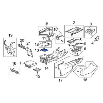 New OEM Genuine Acura, Rear Console Mat - Part # 83470TYAA01