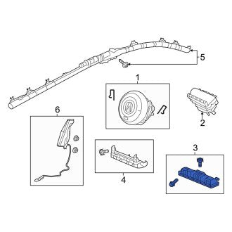 New OEM Genuine Acura, Right Lower Instrument Panel Air Bag - Part # 78960TYAA81