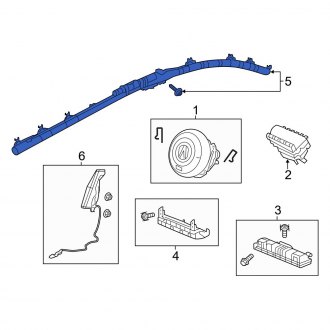 New OEM Genuine Acura, Right Curtain Air Bag - Part # 78870TYAA88