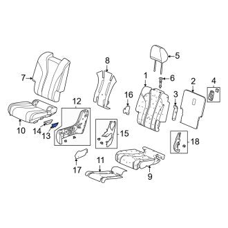 New OEM Genuine Acura, Right Seat Trim Panel Cap - Part # 81316TYAA21ZA