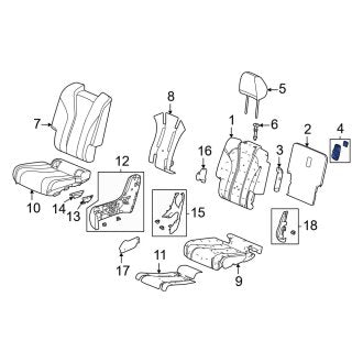 New OEM Genuine Acura, Rear Seat Belt Anchor Plate Cover - Part # 81323TYAA21ZA