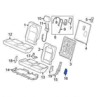 New OEM Genuine Acura, Rear Right Seat Back Recliner Adjustment Mechanism Cover - Part # 82229TZ5A01ZE