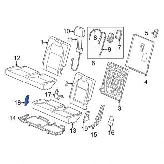 New OEM Genuine Acura, Rear Right Seat Hinge Cover - Part # 82227TZ5A01ZE