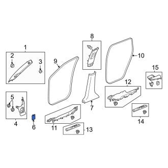 New OEM Genuine Acura, Right Kick Panel Trim Cap - Part # 83112TYAA01ZA