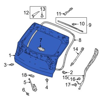 New OEM Genuine Acura, Rear Liftgate - Part # 68100TYAA00ZZ