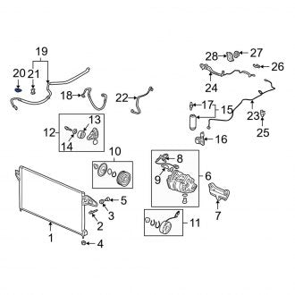 New OEM Genuine Acura, Upper A/C Refrigerant Line Bracket - Part # 80361S6M000