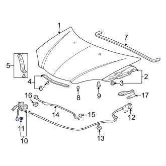 New OEM Genuine Acura, Hood Latch Clip - Part # 91565S0X003