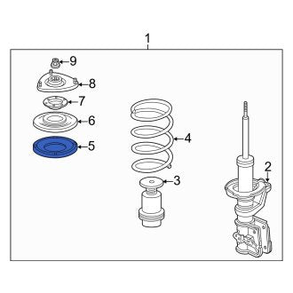 New OEM Genuine Acura, Front Coil Spring Insulator - Part # 51402S6MA01