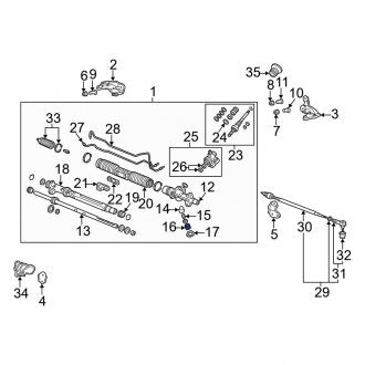 New OEM Genuine Acura, Rack And Pinion Housing Screw - Part # 53414S04003