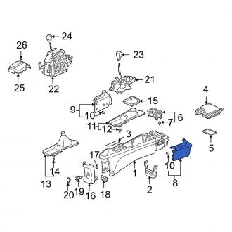 New OEM Genuine Acura, Right Console Panel - Part # 83405S6MA01ZA