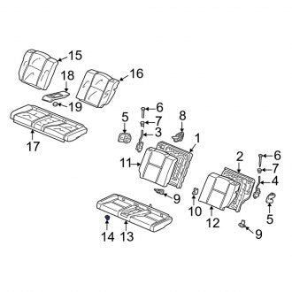 New OEM Genuine Acura, Rear Seat Cushion Pad Clip - Part # 82137S5A003