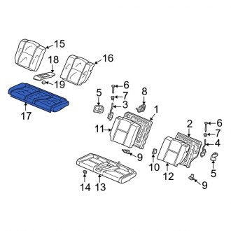 New OEM Genuine Acura, Rear Seat Cover - Part # 82131S6MA12ZA