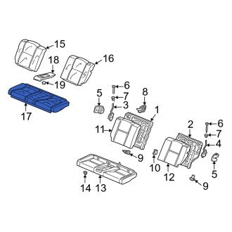 New OEM Genuine Acura, Rear Seat Cover - Part # 82131S6MA11ZB