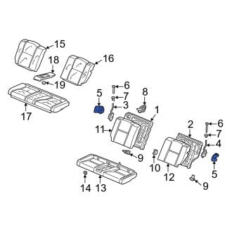 New OEM Genuine Acura, Seat Latch Cover - Part # 82223SH3003ZA