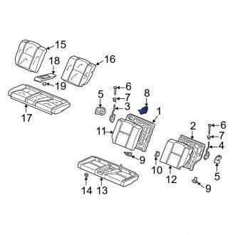 New OEM Genuine Acura, Right Folding Seat Lock Striker - Part # 82225S6MJ01