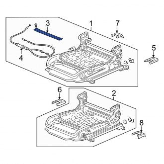 New OEM Genuine Acura, Seat Track Reinforcement - Part # 81138S6MJ01