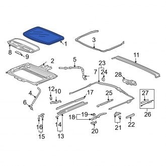 New OEM Genuine Acura, Sunroof Glass - Part # 70200S6MA02