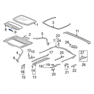 New OEM Genuine Acura, Sunroof Handle - Part # 83213SR4003ZC