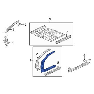 New OEM Genuine Acura, Left Body A-Pillar - Part # 04645S6MA00ZZ