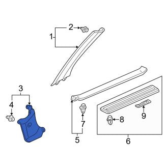 New OEM Genuine Acura, Right Kick Panel Trim - Part # 83111S6MA00ZA