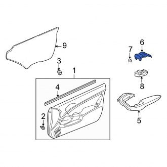 New OEM Genuine Acura, Right Door Window Switch Bezel - Part # 83511S6MA01ZA