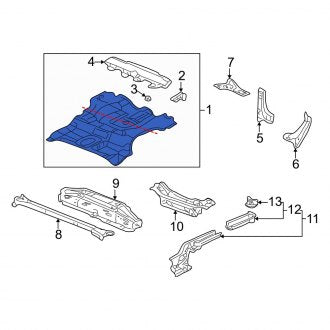 New OEM Genuine Acura, Rear Floor Pan - Part # 04655S6MA50ZZ