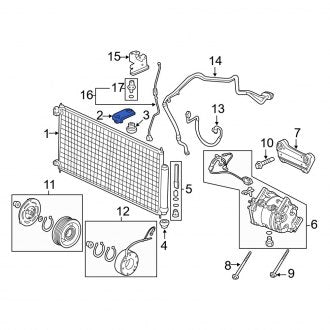 New OEM Genuine Acura, Upper A/C Condenser Mount - Part # 80111S0A000