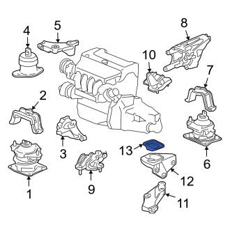 New OEM Genuine Acura, Manual Transmission Mount Bracket - Part # 50875SDAA11