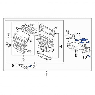 New OEM Genuine Acura, Upper Instrument Panel Air Bag - Part # 39050SECA12ZA