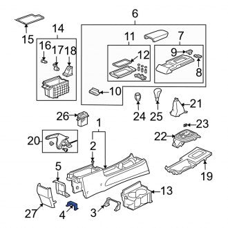 New OEM Genuine Acura, Rear Console Bracket - Part # 83425SFY000ZZ