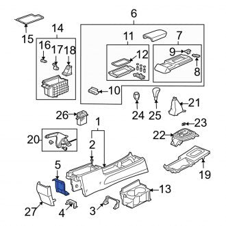 New OEM Genuine Acura, Upper Console Bracket - Part # 83201SDCA00ZZ