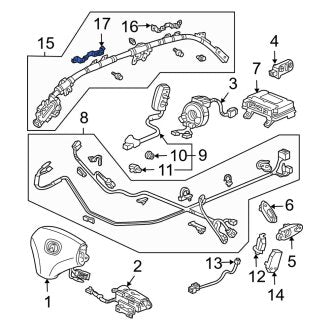 New OEM Genuine Acura, Rear Curtain Air Bag Bracket - Part # 83242SEAN90