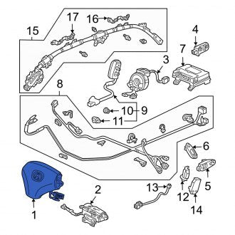 New OEM Genuine Acura, Steering Wheel Air Bag - Part # 77810SECA90ZA