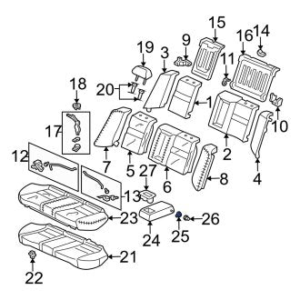 New OEM Genuine Acura, Seat Armrest Clip - Part # 78182SA0000