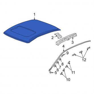 New OEM Genuine Acura, Roof Panel - Part # 62100SECA00ZZ