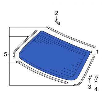 New OEM Genuine Acura, Rear Back Glass - Part # 73211SEAE02